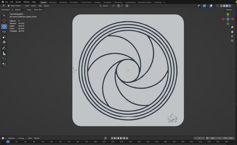 Diaphragm Radionic Chart (3D Model)