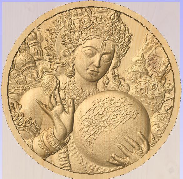 "Divine Guardian of the World – 3D Relief Model for CNC & Art Casting"