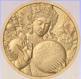 "Divine Guardian of the World – 3D Relief Model for CNC & Art Casting"