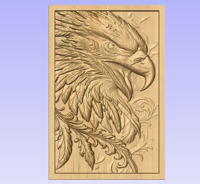 Majestic Eagle – 3D Relief STL for CNC
