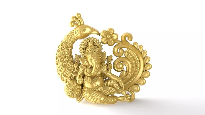 Ganesh-Ji 3D-Print-Model No3 -Jewelery Murti-