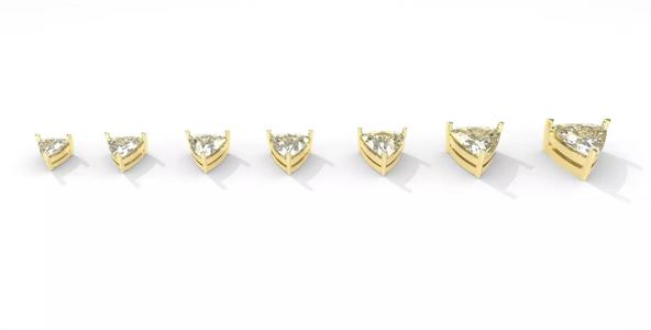Trillion Cut Stone Setting Collection  Chaton