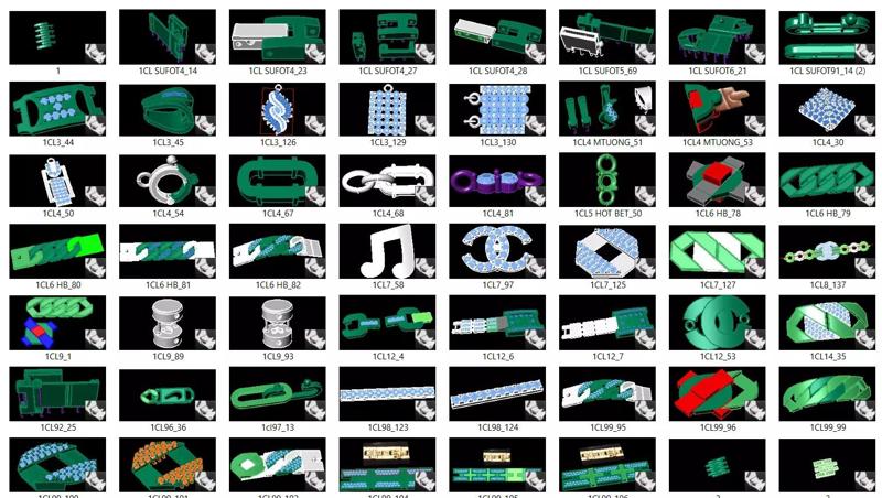 200 Jewelry Locks 3dm printable models