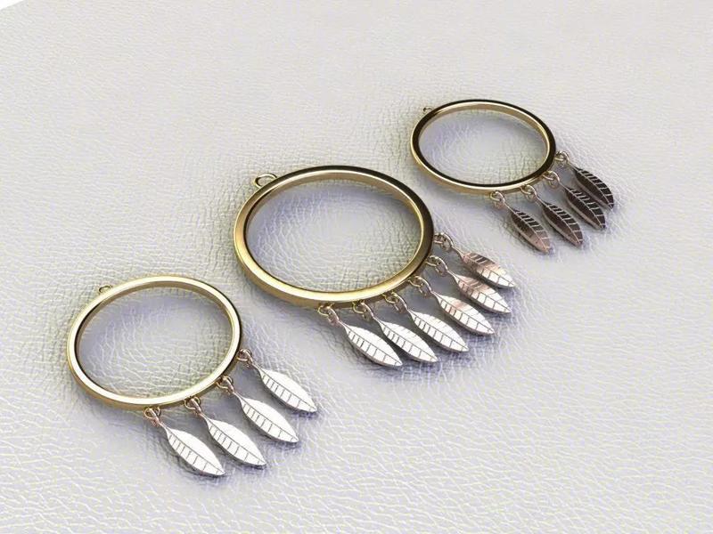 Set S 10 dreamcatcher hoop earrings