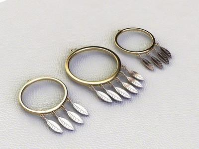 Set S 10 dreamcatcher hoop earrings