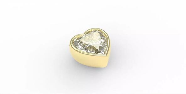 Ready-made Heart Cut Stone Setting Goldsmith Semi-finished