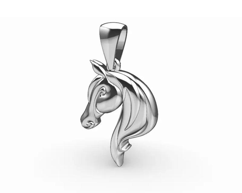 Horse head pendant with bail
