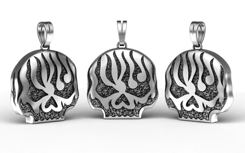 harley davidson Hell Skull Pendant
