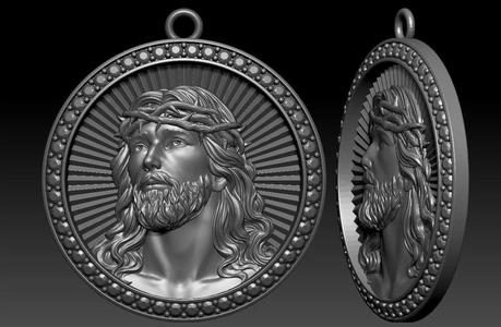 Diamond jesus pendant