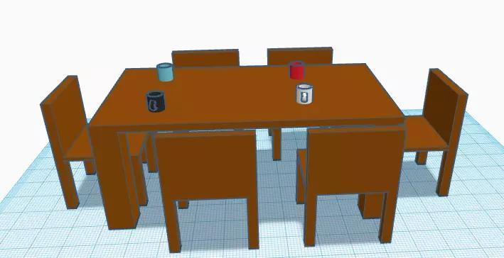 Useless table and glass