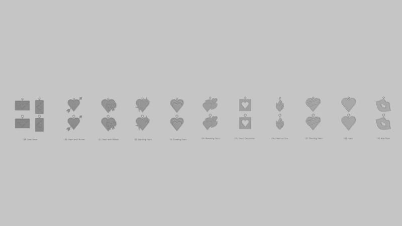 Love Pendants 3D Printable Collection