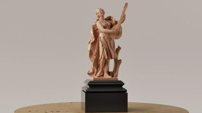 Escultura  Erato Musa Griega de la Poesia Erotica y Lirica
