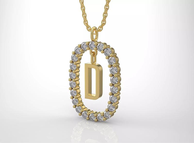 Pendant Letter D