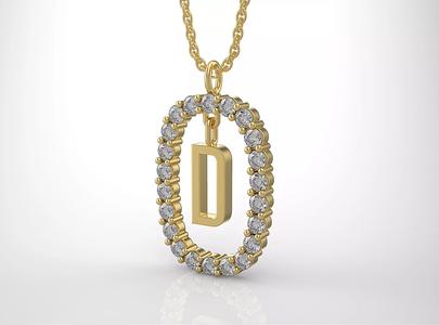 Pendant Letter D
