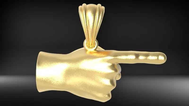 Pointing index finger necklace jewelry  pendant Charm Bracelet