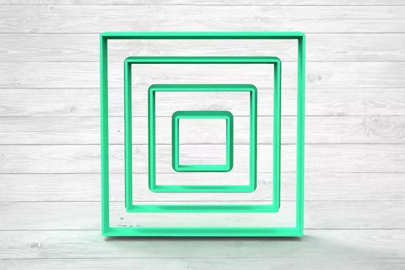 Squares Cookie Cutter STL 2 4 6 8 10cm