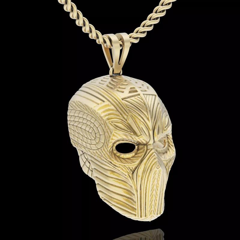 Helmet pendznt silver gold sterling printable jewelry 3D model