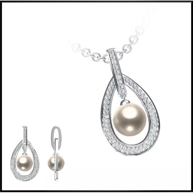 JCD Format Minimalist pearl pendant jcd jewelry design