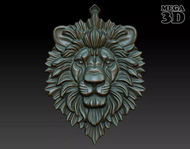 Lion Pendant Bas Relief 01 230612