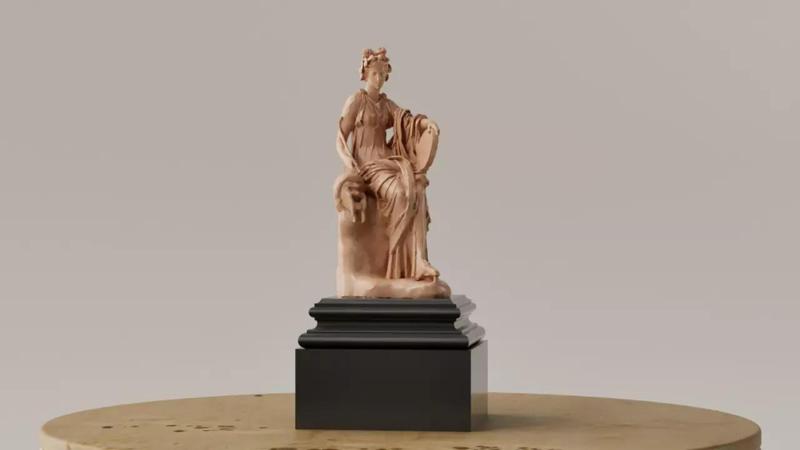 Escultura  Thalia Musa Griega de la Comedia y la Poesia Bucolica