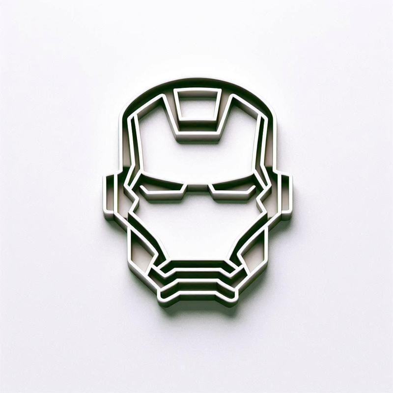 Iron Man Cookie Cutter 3D Model for Themed Baking and Fun Treats