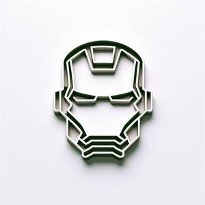 Iron Man Cookie Cutter 3D Model for Themed Baking and Fun Treats