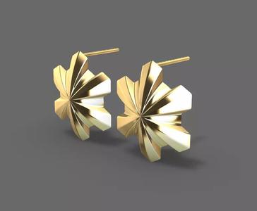 Brinco Flor geometrico- geometric flower earring winter