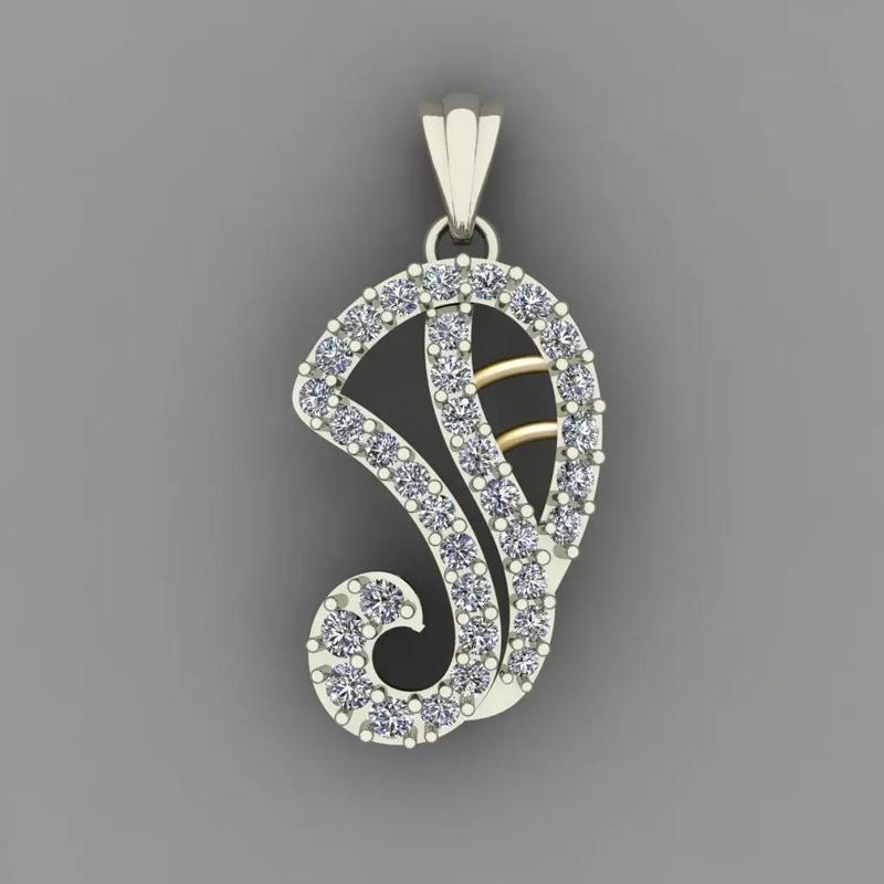 Diamond Women pendant 3D print Model