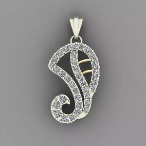 Diamond Women pendant 3D print Model