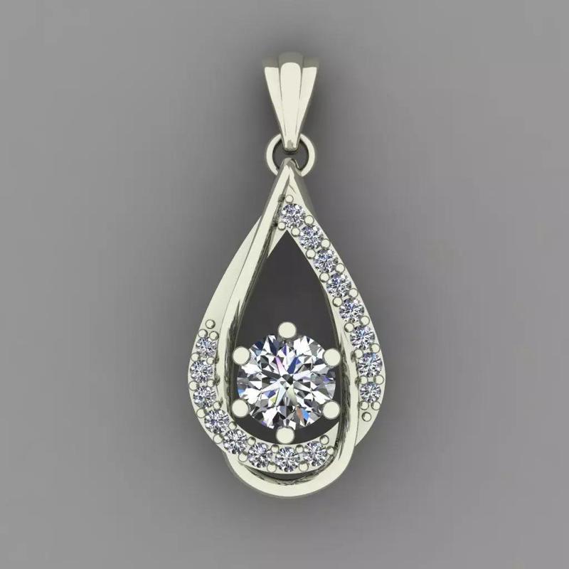 Diamond Women Pendant 3D print Model 3D print model