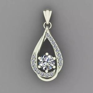 Diamond Women Pendant 3D print Model 3D print model