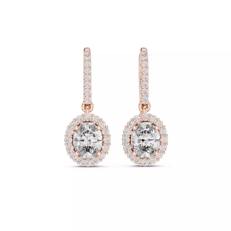 Diamond Hoop Drops Earrings 3dm stl renders animation videos