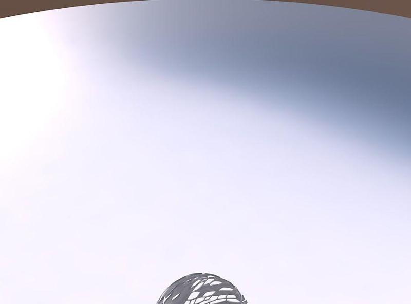 Bowl spheric wavy with twisted organic skin with holes