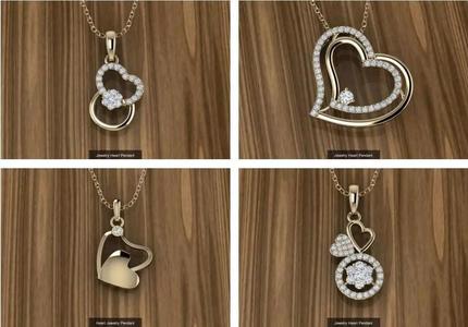 15 sets of luxury heart charms
