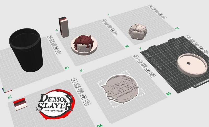 Tanjiro Kamado Demon Slayer milkshake glass with logo