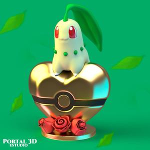 Chikorita heart /valentine's day