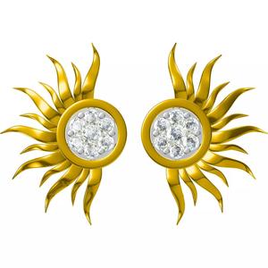 sun diamond stud