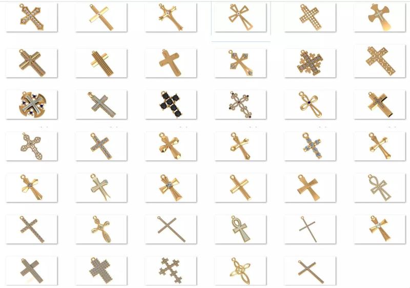 41 Jesus Holy Cross Necklace Pendant 3dm model Pack