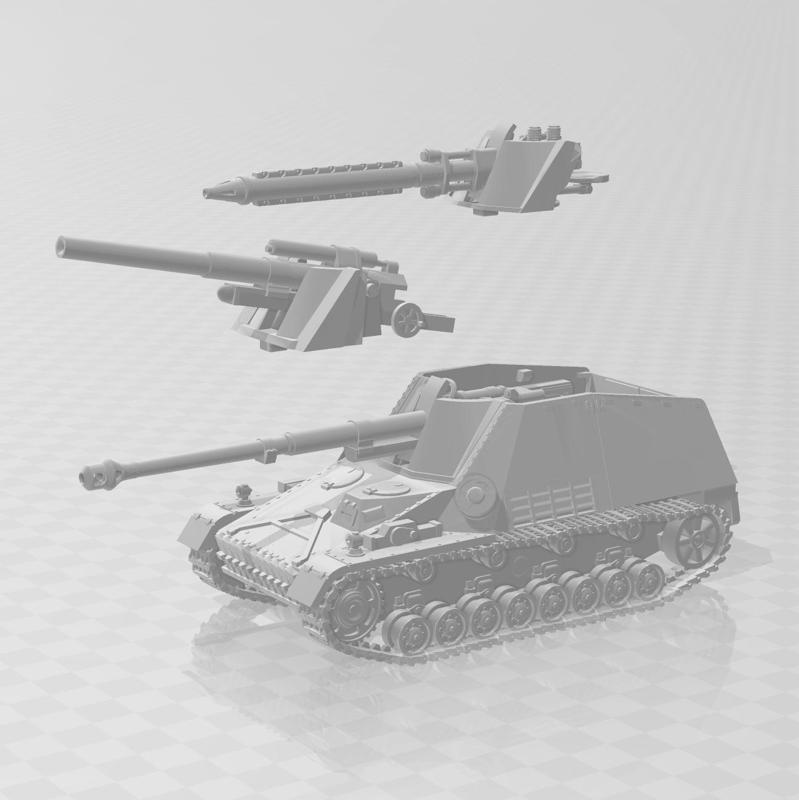 Nashorn, Hummel, & Einhorn for Dust Warfare 1947