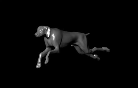 3D Running Dog Pose 3D Printable Model