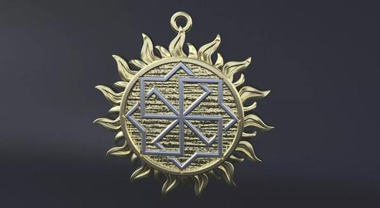 Ancient slavic nordic symbol 3D print or CNC model