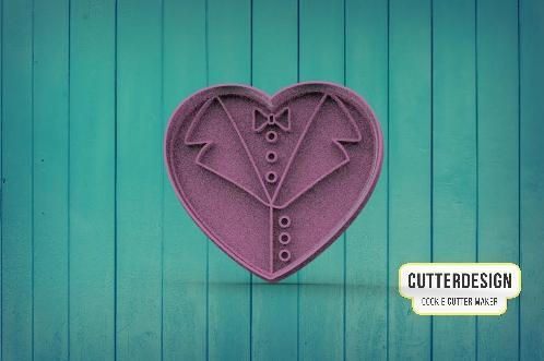 Tuxedo Heart Tuxedo Heart Cookie cutter