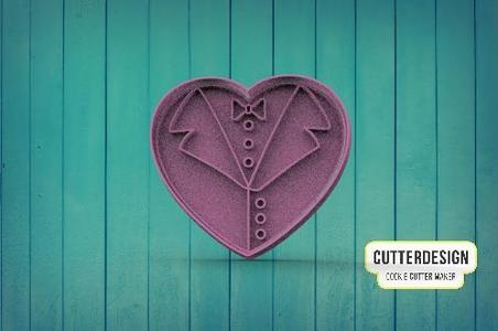 Tuxedo Heart Tuxedo Heart Cookie cutter