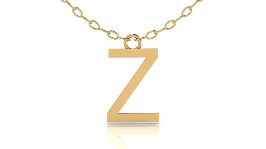 Alphabet Tahoma Letters Pendant  Z