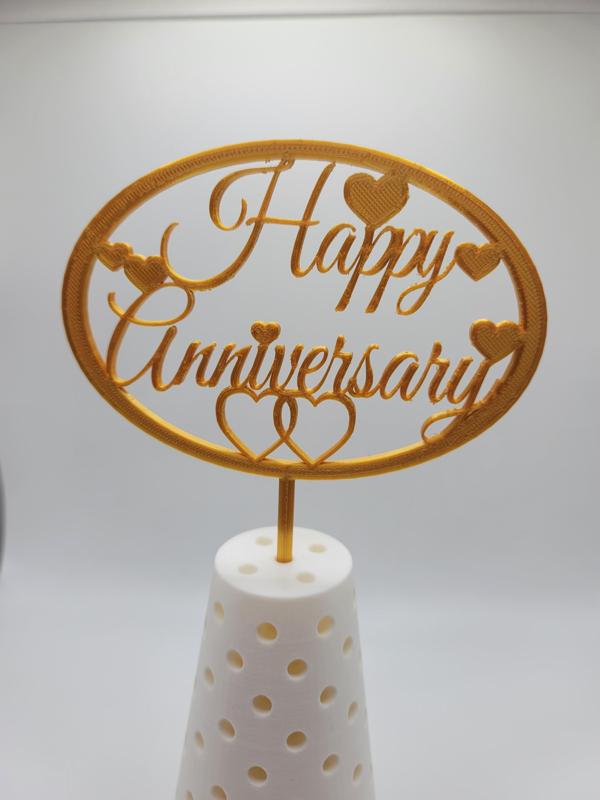 Happy Anniversary Cake Topper