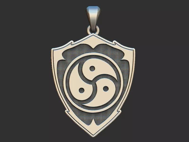 Tomoe Shield Pendant