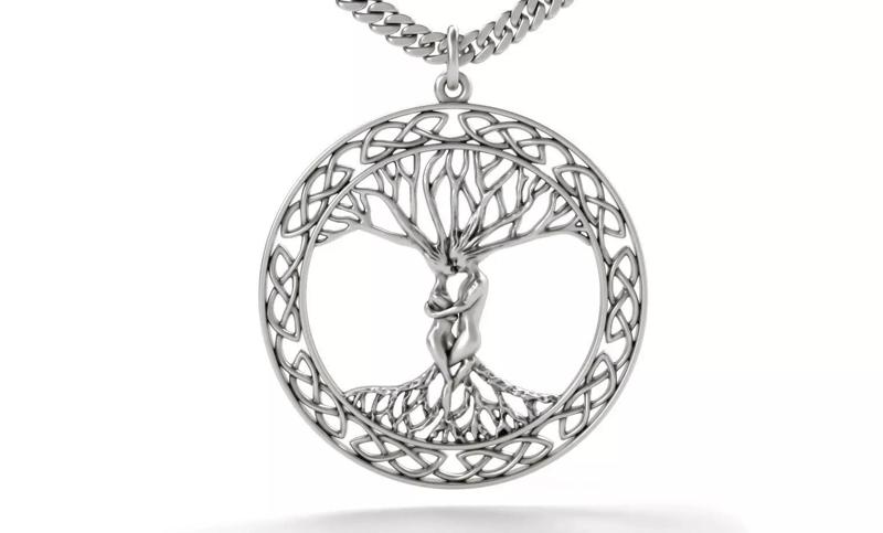 tree of life silver pendant