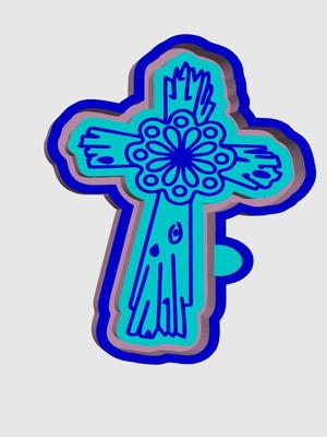 Wooden Cross & Conchos