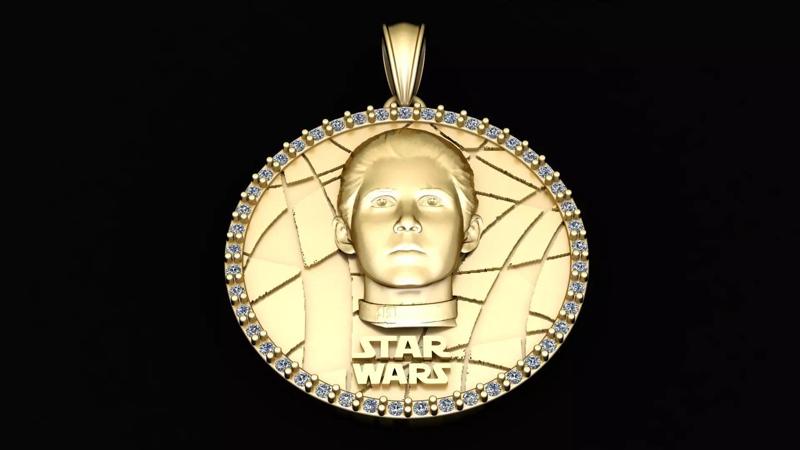 STAR WAR COIN PENDANT 3D PRINTABLE MODEL