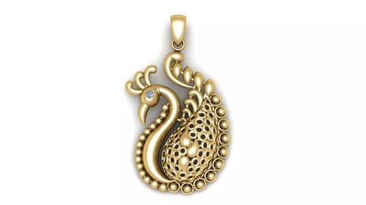 Stylish Duck Pendant  For Women 3d Printable Model